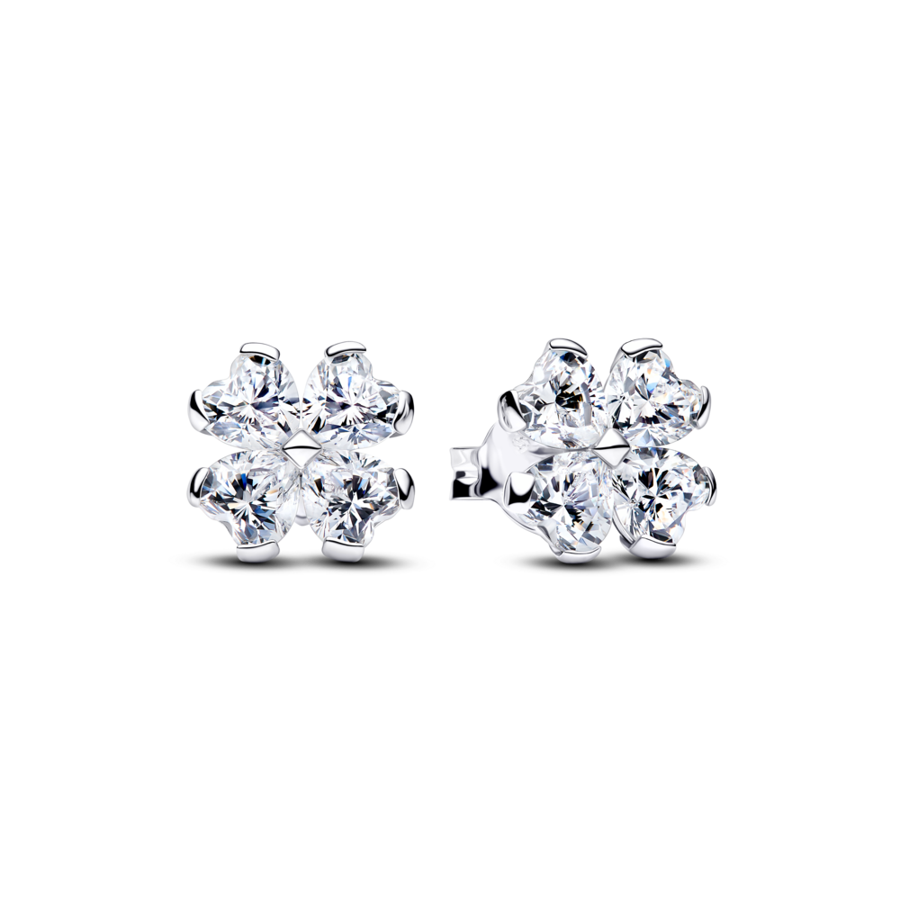 Bông Tai Nụ Bạc Liti Silver Cỏ Bốn Lá Biểu Tượng Tình Yêu Và May Mắn