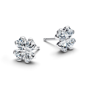 Bông Tai Nụ Bạc Liti Silver Cỏ Bốn Lá Biểu Tượng Tình Yêu Và May Mắn