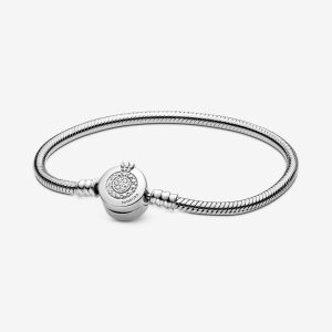 [GIÁ ĐỘC QUYỀN] Vòng LitiSilver Moments Bạc Khóa Crown O