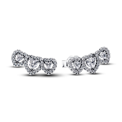 Bông tai Liti Silver Timeless Bạc Trái Tim Gắn Kết