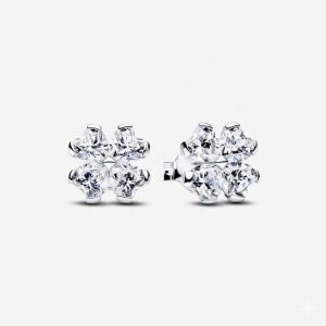 Bông Tai Nụ Bạc Liti Silver Cỏ Bốn Lá Biểu Tượng Tình Yêu Và May Mắn
