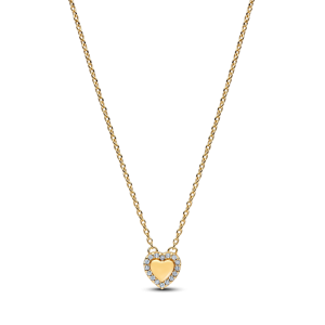 Dây Chuyền Liti Silver Mạ Vàng 14K Trái Tim Khắc Thông Điệp