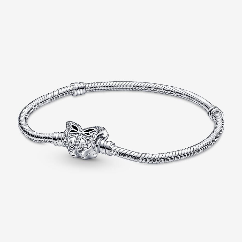 Vòng Tay Bạc Khóa Bướm Đính Đá LitiSilver - Ảnh 2