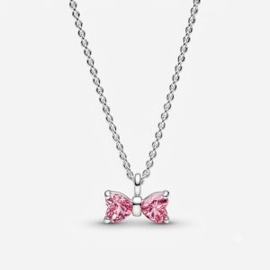 Dây Chuyền Bạc Liti Silver Timeless Kẹo Ngọt Nơ Hồng