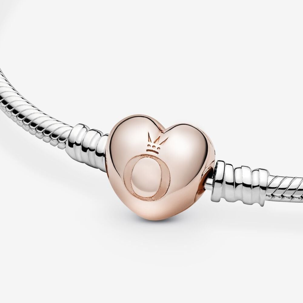 Vòng Tay Mạ Vàng Hồng 14K Khóa Trái Tim LitiSilver - Ảnh 3