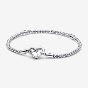 Vòng LitiSilver Moments Bạc Dây Gai Khóa Trái Tim LitiSilver