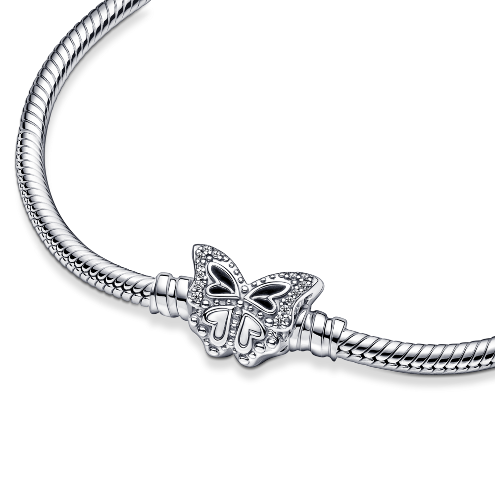 Vòng Tay Bạc Khóa Bướm Đính Đá LitiSilver
